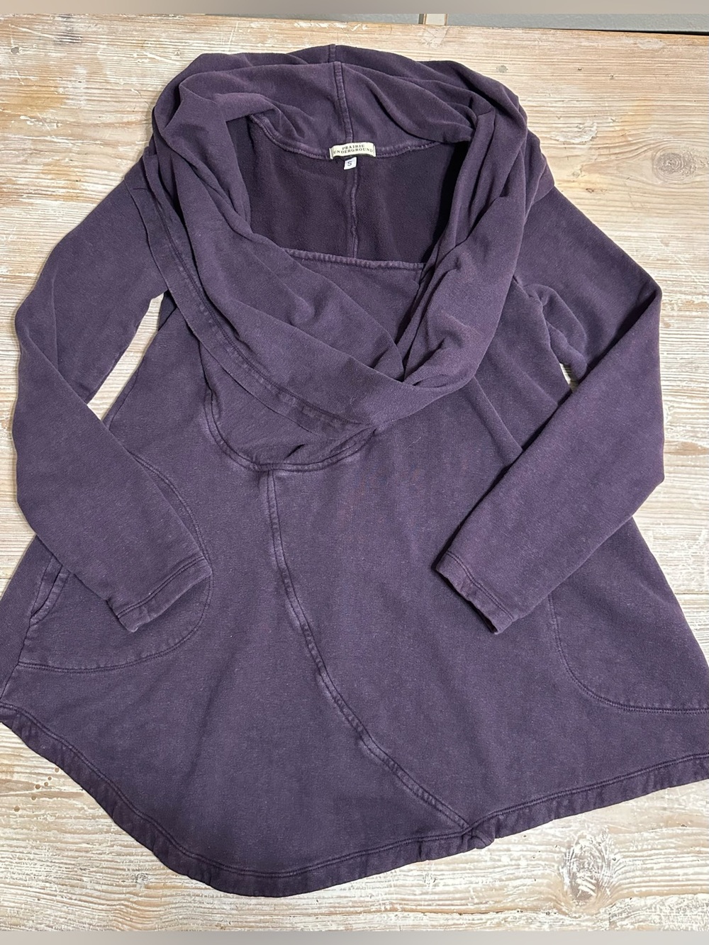 Prairie Underground Your Orbit Cowl Neck Tunic Sz S Purple